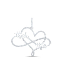 Load image into Gallery viewer, 10kt White Gold Diamond Heart &amp; Love Symbol Pendant | Sparkling Eternity of Love Pendant | Splendid Jewellery - Splendid Jewellery
