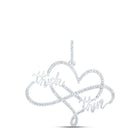 10kt White Gold Diamond Heart & Love Symbol Pendant | Sparkling Eternity of Love Pendant | Splendid Jewellery - Splendid Jewellery