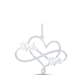 10kt White Gold Diamond Heart & Love Symbol Pendant | Sparkling Eternity of Love Pendant | Splendid Jewellery - Splendid Jewellery