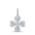 10kt White Gold Diamond Heart & Love Symbol Pendant | Splendid Jewellery - Splendid Jewellery