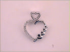 10kt White Gold Diamond Heart & Love Symbol Pendant | Splendid Jewellery - Splendid Jewellery