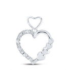 10kt White Gold Diamond Heart & Love Symbol Pendant | Splendid Jewellery - Splendid Jewellery
