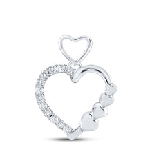 Load image into Gallery viewer, 10kt White Gold Diamond Heart &amp; Love Symbol Pendant | Splendid Jewellery - Splendid Jewellery