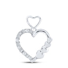 10kt White Gold Diamond Heart & Love Symbol Pendant | Splendid Jewellery - Splendid Jewellery