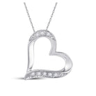 10kt White Gold Diamond Heart & Love Symbol Pendant | Splendid Jewellery's Mesmerizing Romance - Splendid Jewellery