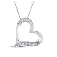 Load image into Gallery viewer, 10kt White Gold Diamond Heart &amp; Love Symbol Pendant | Splendid Jewellery's Mesmerizing Romance - Splendid Jewellery