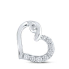 10kt White Gold Diamond Heart Outline Pendant: A Symbol of Love and Romance - Splendid Jewellery