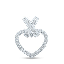 Load image into Gallery viewer, 10kt White Gold Diamond Heart Pendant: A Mesmerizing Symbol of Love and Romance - Splendid Jewellery