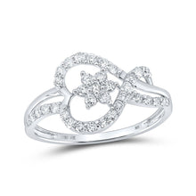 Load image into Gallery viewer, 10kt White Gold Diamond Heart Ring: A Mesmerizing Symbol of Love and Elegance - Splendid Jewellery