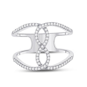 10kt White Gold Diamond Infinity Heart Ring - A Captivating Symbol of Elegance and Love - Splendid Jewellery