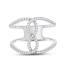Load image into Gallery viewer, 10kt White Gold Diamond Infinity Heart Ring - A Captivating Symbol of Elegance and Love - Splendid Jewellery