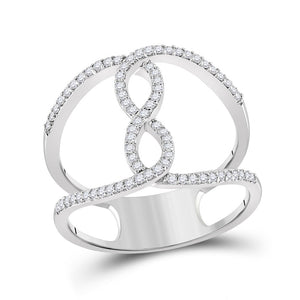 10kt White Gold Diamond Infinity Heart Ring - A Captivating Symbol of Elegance and Love - Splendid Jewellery