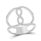 10kt White Gold Diamond Infinity Heart Ring - A Captivating Symbol of Elegance and Love - Splendid Jewellery