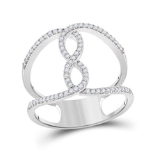 Load image into Gallery viewer, 10kt White Gold Diamond Infinity Heart Ring - A Captivating Symbol of Elegance and Love - Splendid Jewellery