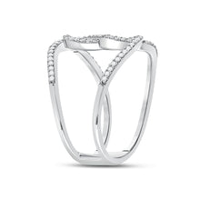 Load image into Gallery viewer, 10kt White Gold Diamond Infinity Heart Ring - A Captivating Symbol of Elegance and Love Side 2 view from the 10Kt White Gold Womens Round Diamond Negative Space Infinity Ring 1 4 Cttwpin285732 collection by Splendid Jewellery
