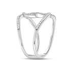 10kt White Gold Diamond Infinity Heart Ring - A Captivating Symbol of Elegance and Love Side 2 view from the 10Kt White Gold Womens Round Diamond Negative Space Infinity Ring 1 4 Cttwpin285732 collection by Splendid Jewellery