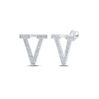 10kt White Gold Diamond Initial Earrings - Personalized Elegance by Splendid Jewellery - Splendid Jewellery