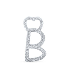 Load image into Gallery viewer, 10kt White Gold Diamond Initial Heart Pendant - Personalized Elegance at Its Finest - Splendid Jewellery
