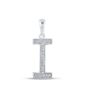 10kt White Gold Diamond Initial I Letter Pendant - A Personalized Symbol of Elegance and Sentiment - Splendid Jewellery