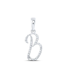 Load image into Gallery viewer, 10kt White Gold Diamond Initial &amp; Letter Pendant: A Personalized Sparkle of Elegance - Splendid Jewellery