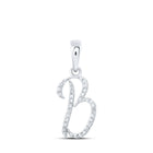 10kt White Gold Diamond Initial & Letter Pendant: A Personalized Sparkle of Elegance - Splendid Jewellery