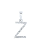 10kt White Gold Diamond Initial & Letter Pendant: A Sparkling Symbol of Personalized Elegance - Splendid Jewellery