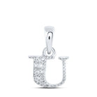 10kt White Gold Diamond Initial & Letter Pendant: A Sparkling Symbol of Uniqueness and Elegance - Splendid Jewellery