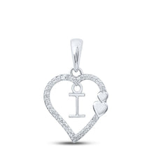 Load image into Gallery viewer, 10kt White Gold Diamond Initial &amp; Letter Pendant - A Symbol of Love and Individuality - Splendid Jewellery