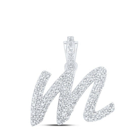10kt White Gold Diamond Initial & Letter Pendant - A Timeless Expression of Elegance and Personalized Style - Splendid Jewellery