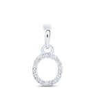 10kt White Gold Diamond Initial & Letter Pendant - Elegant and Sophisticated Jewelry Piece - Splendid Jewellery