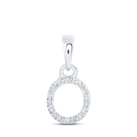 10kt White Gold Diamond Initial & Letter Pendant - Elegant and Sophisticated Jewelry Piece - Splendid Jewellery