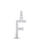 10kt White Gold Diamond Initial & Letter Pendant - Personalized Elegance - Splendid Jewellery
