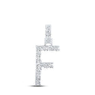 10kt White Gold Diamond Initial & Letter Pendant - Personalized Elegance - Splendid Jewellery
