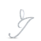 10kt White Gold Diamond Initial & Letter Pendant - Personalized Elegance - Splendid Jewellery