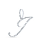 10kt White Gold Diamond Initial & Letter Pendant - Personalized Elegance - Splendid Jewellery