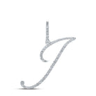 10kt White Gold Diamond Initial & Letter Pendant - Personalized Elegance - Splendid Jewellery