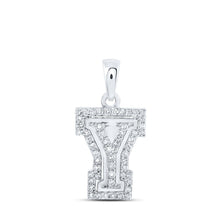 Load image into Gallery viewer, 10kt White Gold Diamond Initial &amp; Letter Pendant - Personalized Elegance - Splendid Jewellery