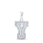 10kt White Gold Diamond Initial & Letter Pendant - Personalized Elegance - Splendid Jewellery