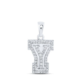 10kt White Gold Diamond Initial & Letter Pendant - Personalized Elegance - Splendid Jewellery
