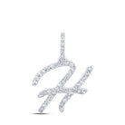 10kt White Gold Diamond Initial & Letter Pendant - Personalized Elegance - Splendid Jewellery