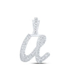 10kt White Gold Diamond Initial & Letter Pendant - Personalized Elegance and Brilliance - Splendid Jewellery