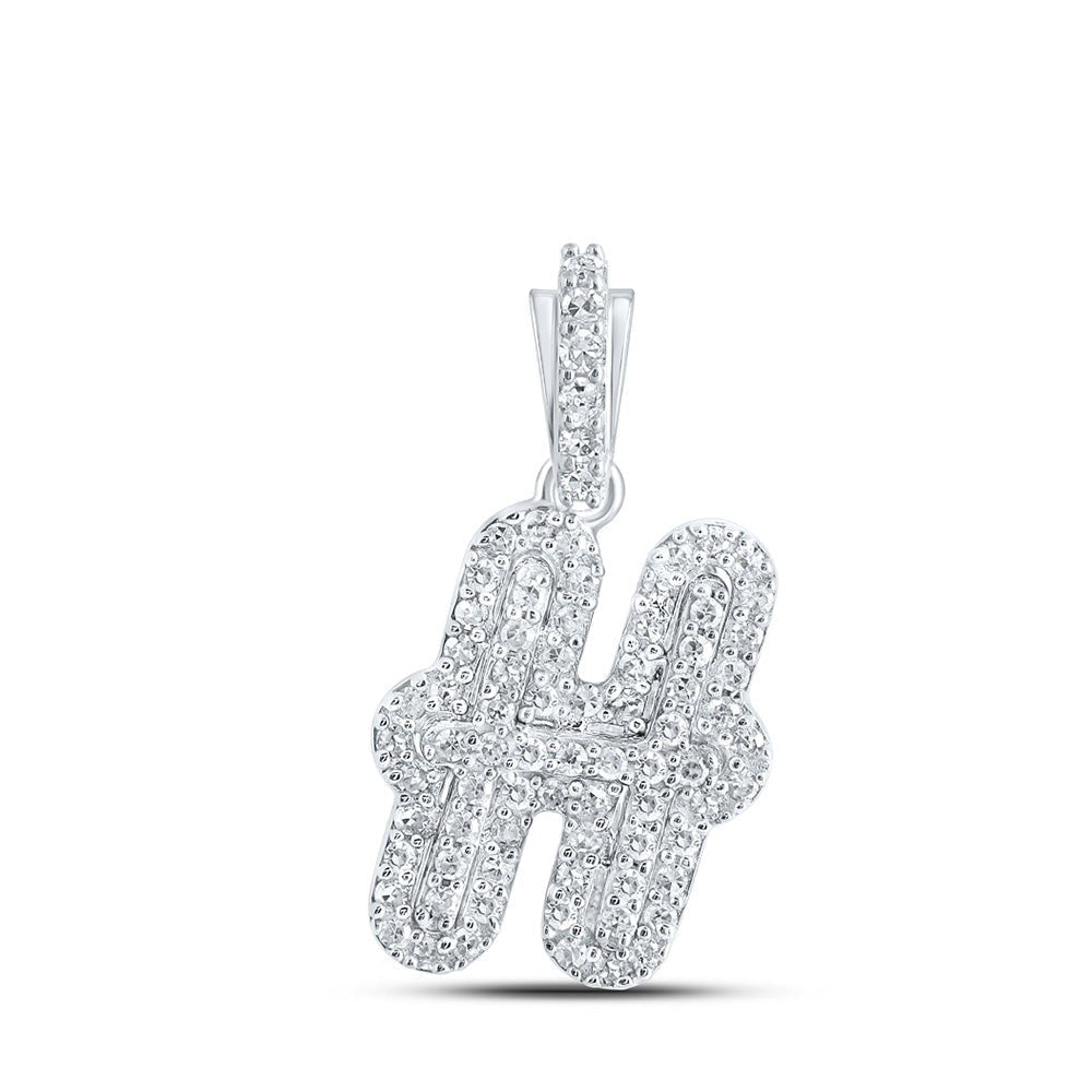 10kt White Gold Diamond Initial & Letter Pendant - Personalized Elegance and Brilliance - Splendid Jewellery