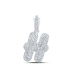 10kt White Gold Diamond Initial & Letter Pendant - Personalized Elegance and Brilliance - Splendid Jewellery