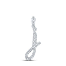 Load image into Gallery viewer, 10kt White Gold Diamond Initial &amp; Letter Pendant - Personalized Elegance and Dazzling Brilliance - Splendid Jewellery
