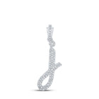 10kt White Gold Diamond Initial & Letter Pendant - Personalized Elegance and Dazzling Brilliance - Splendid Jewellery
