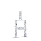 10kt White Gold Diamond Initial & Letter Pendant - Personalized Elegance and Sparkling Sophistication - Splendid Jewellery