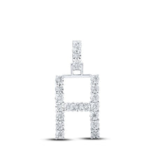 Load image into Gallery viewer, 10kt White Gold Diamond Initial &amp; Letter Pendant - Personalized Elegance and Sparkling Sophistication - Splendid Jewellery