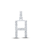 10kt White Gold Diamond Initial & Letter Pendant - Personalized Elegance and Sparkling Sophistication - Splendid Jewellery