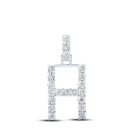 10kt White Gold Diamond Initial & Letter Pendant - Personalized Elegance and Sparkling Sophistication - Splendid Jewellery