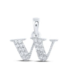 10kt White Gold Diamond Initial & Letter Pendant - Personalized Elegance and Timeless Beauty - Splendid Jewellery